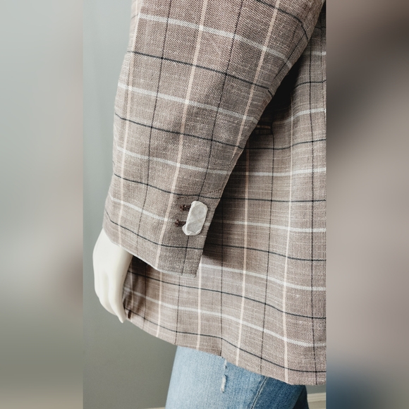 [22] NWOT Reitmans Plaid Double Breasted Relaxed Blazer - Picture 8 of 11